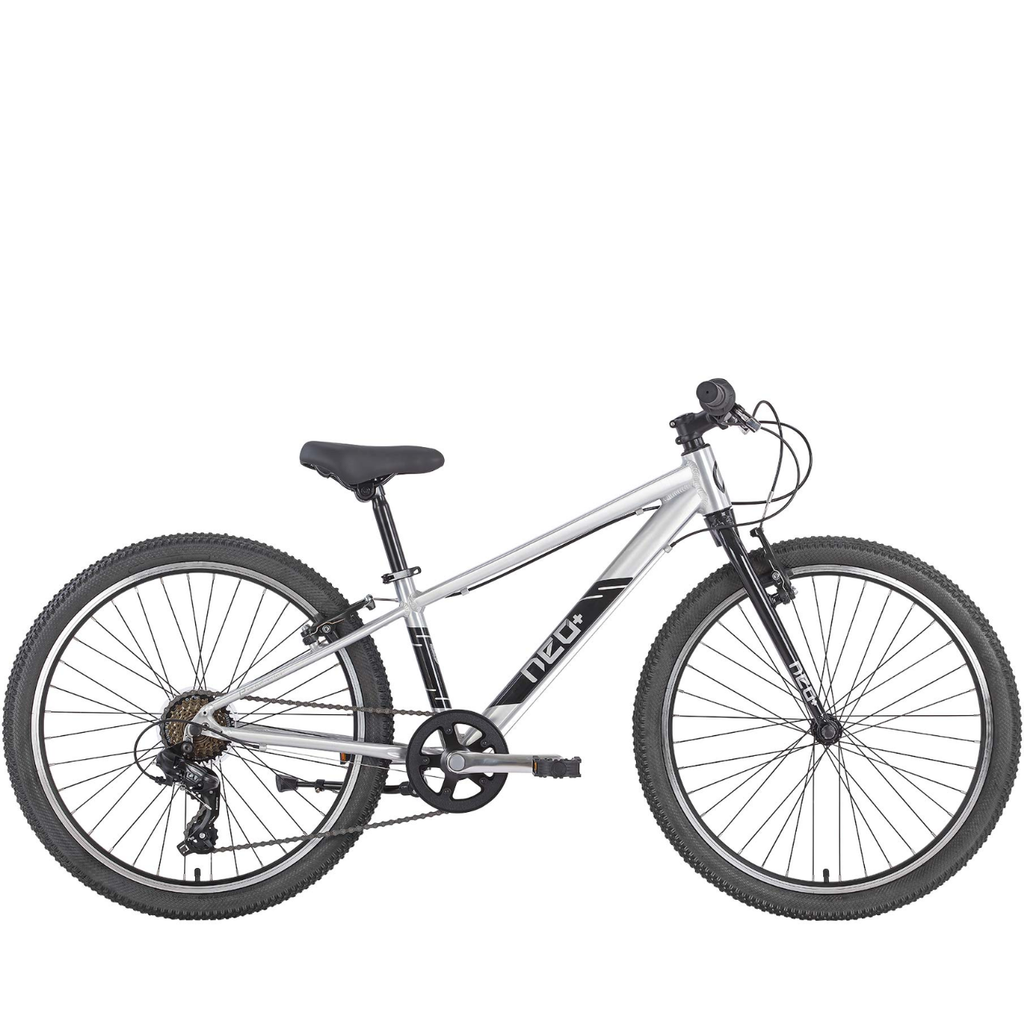 Apollo Neo+ 24" Kids Bike - 7-Speed - Brushed Alloy