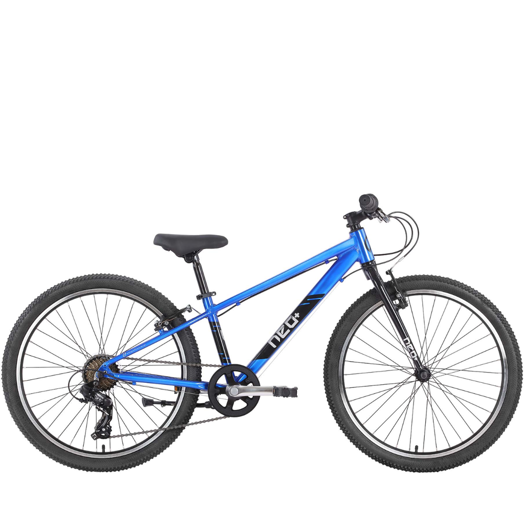 Apollo Neo+ 24" Kids Bike - 7-Speed - Chrome Blue