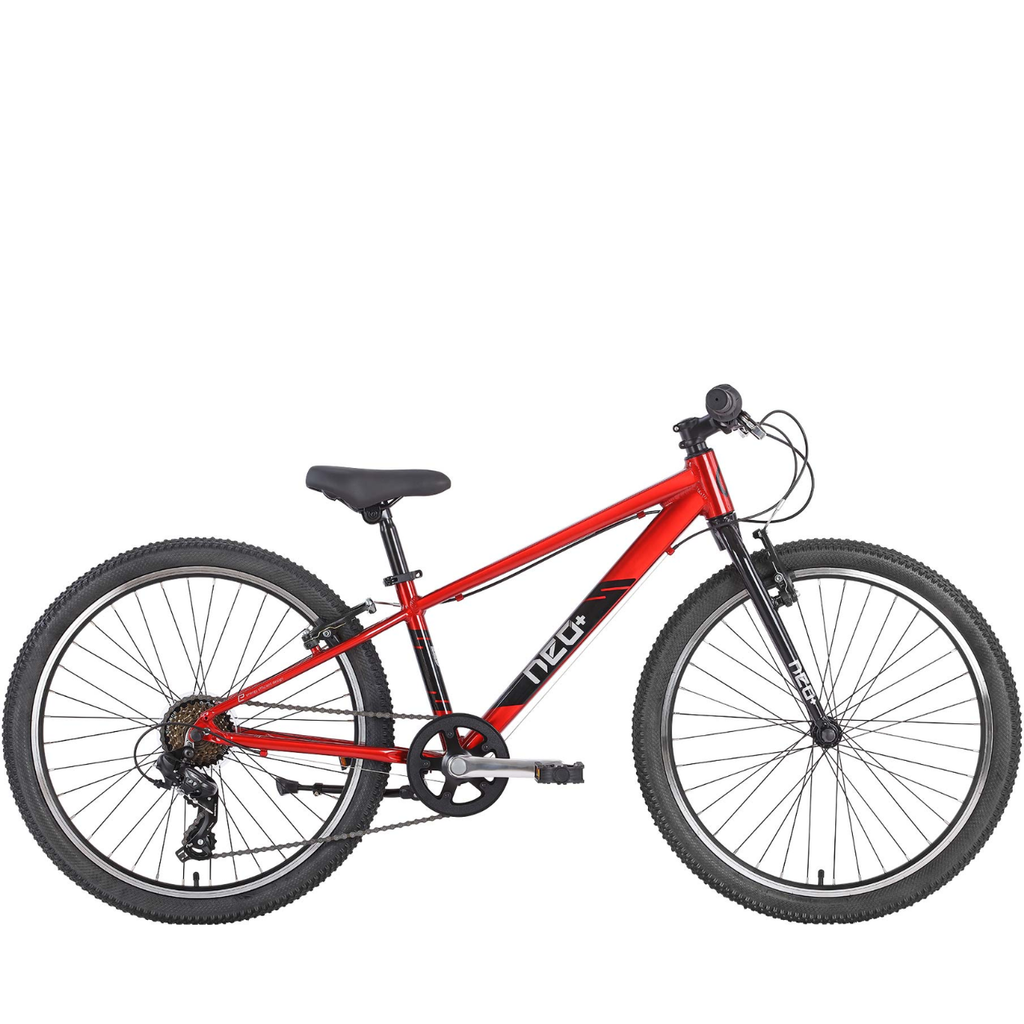 Apollo Neo+ 24" Kids Bike - 7-Speed - Chrome Red
