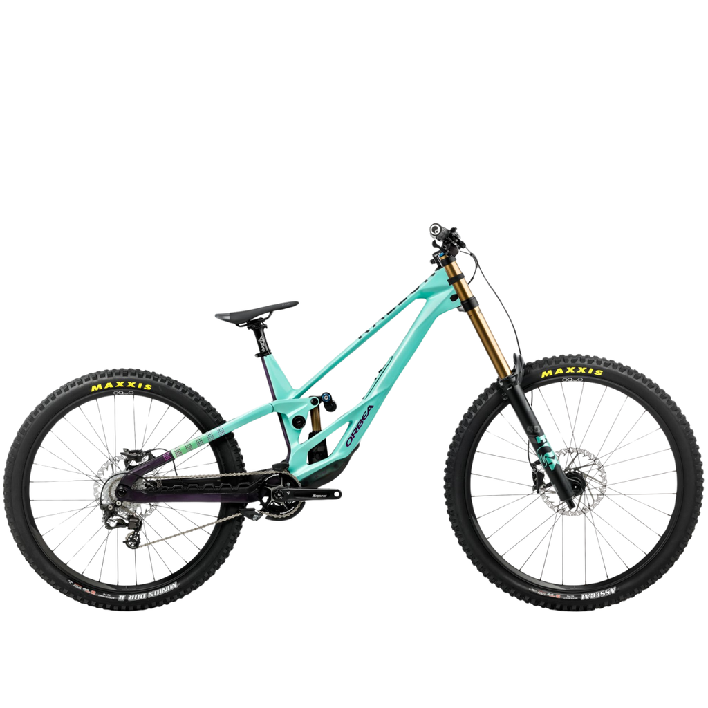 Orbea Rallon D-LTD Downhill Mountain Bike - Aloha Green/Fantasy Purple Carbon View