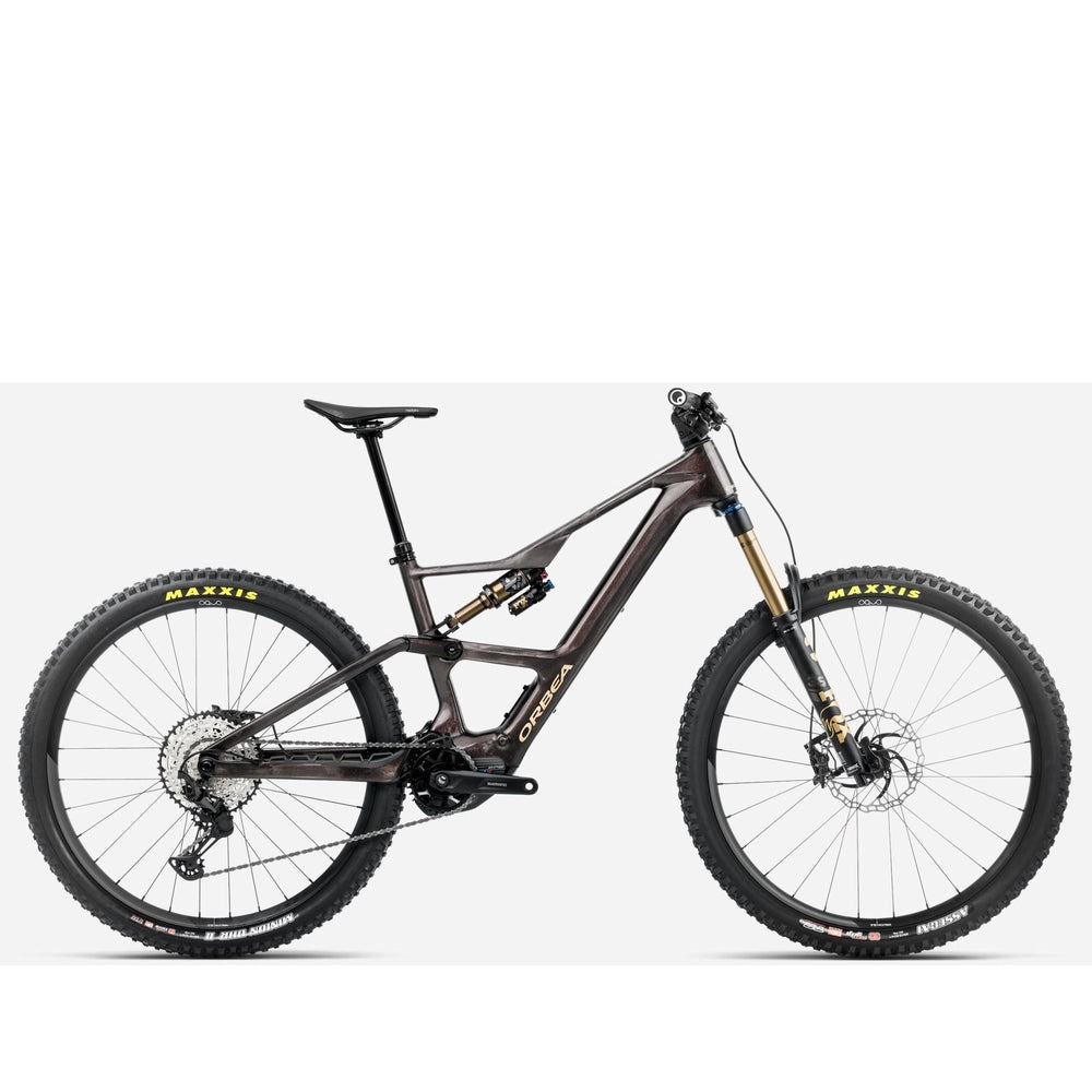 Orbea Rise LT M10 Electric Dual Suspension Mountain Bike - Cosmic Carbon View - Golden Sands
