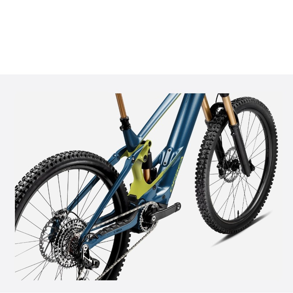Orbea Wild M-Team Dual Suspension Electric Bike - One of a Kind close up angle