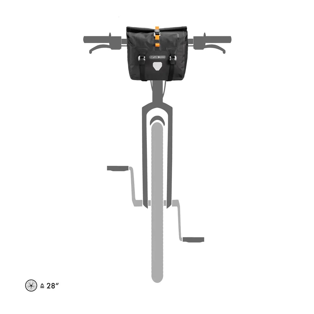 Ortlieb Handlebar-Pack QR Handlebar Bag - Matt Black mounted