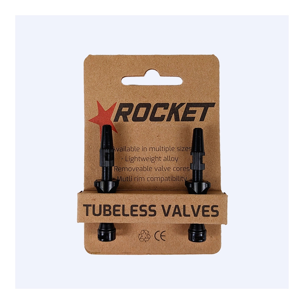 Rocket Tubeless Valves - 48mm Black