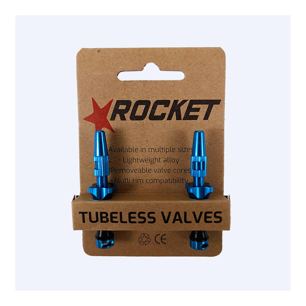 Rocket Tubeless Valves - 48mm Blue