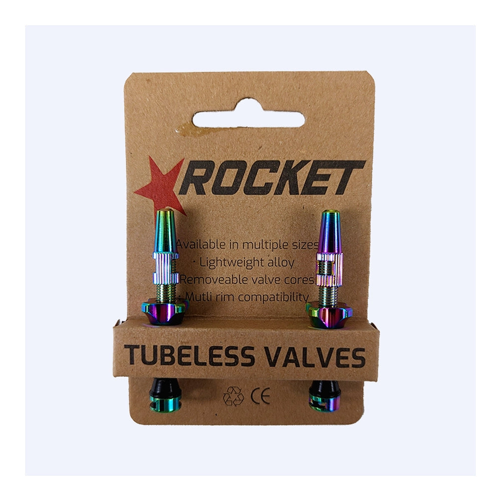 Rocket Tubeless Valves - 48mm Neochrome