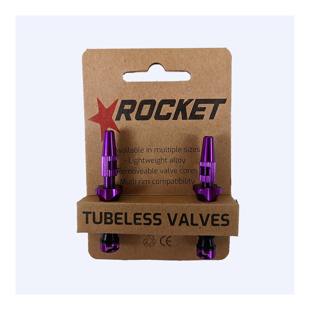 Rocket Tubeless Valves - 48mm Purple