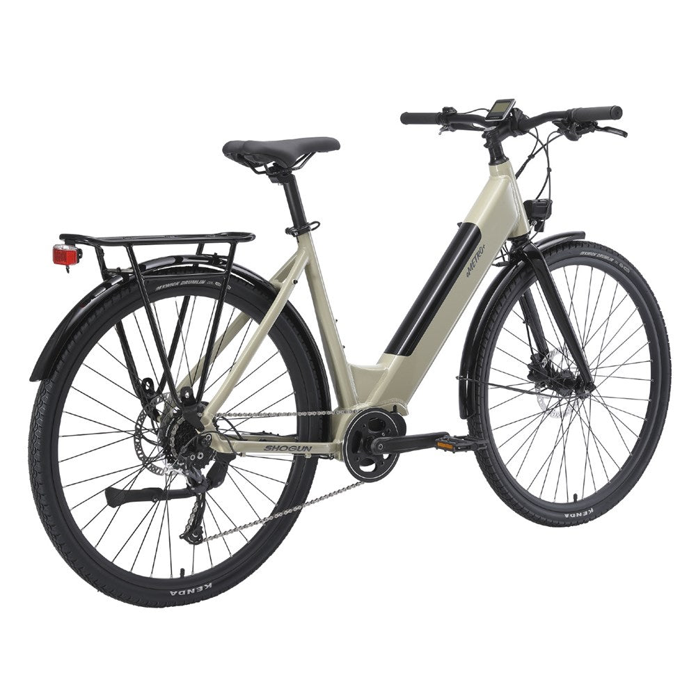 Shogun eMetro+ Step Through Electric Bike - Grey Side On Back