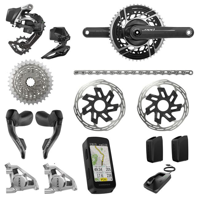 SRAM Red eTap AXS 2x E1 HRD Complete Groupset w/Hammerhead GPS - bikes.com.au