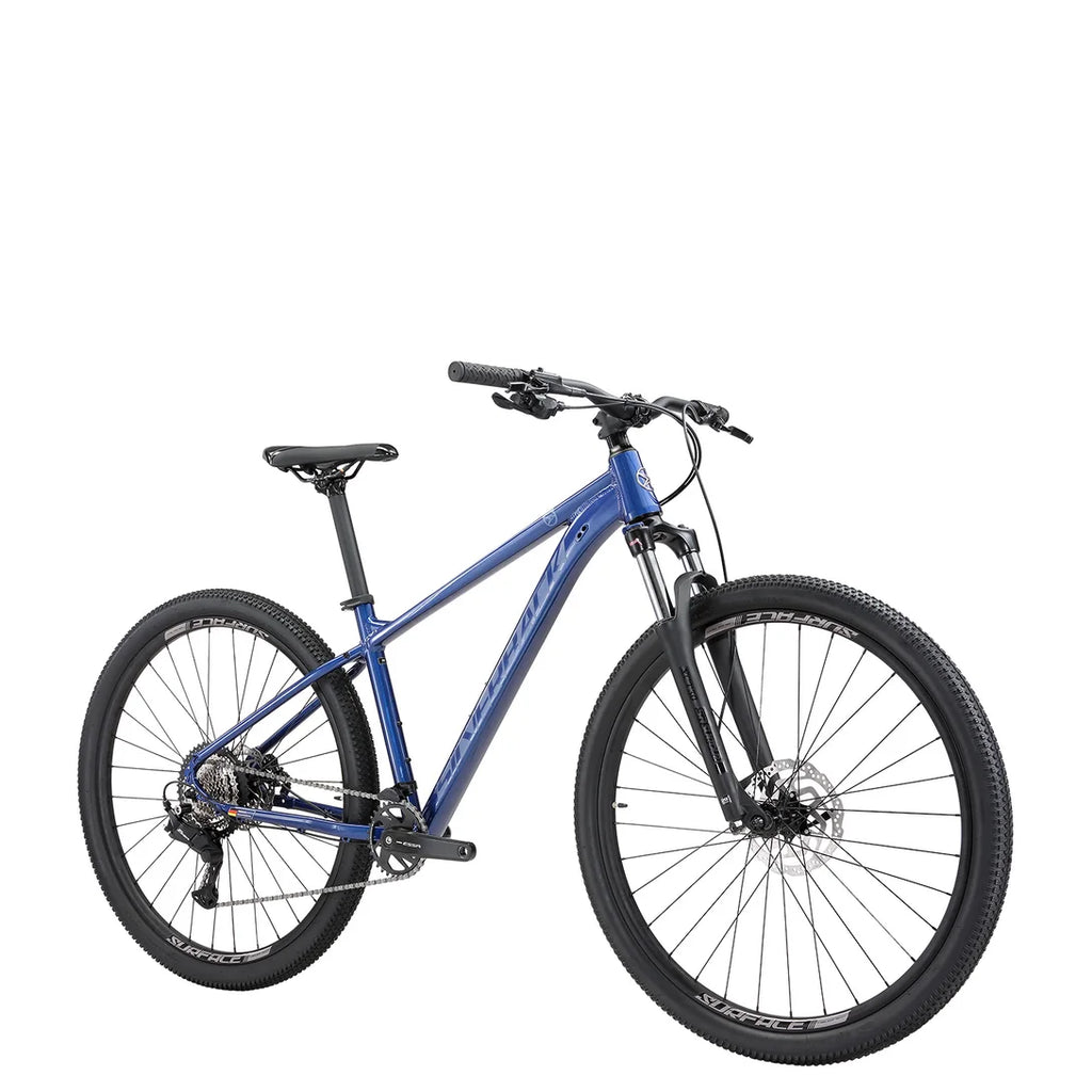 Silverback SE Series 8 27.5 Mountain Bike - Blue Crush Metallic 2025 front angled