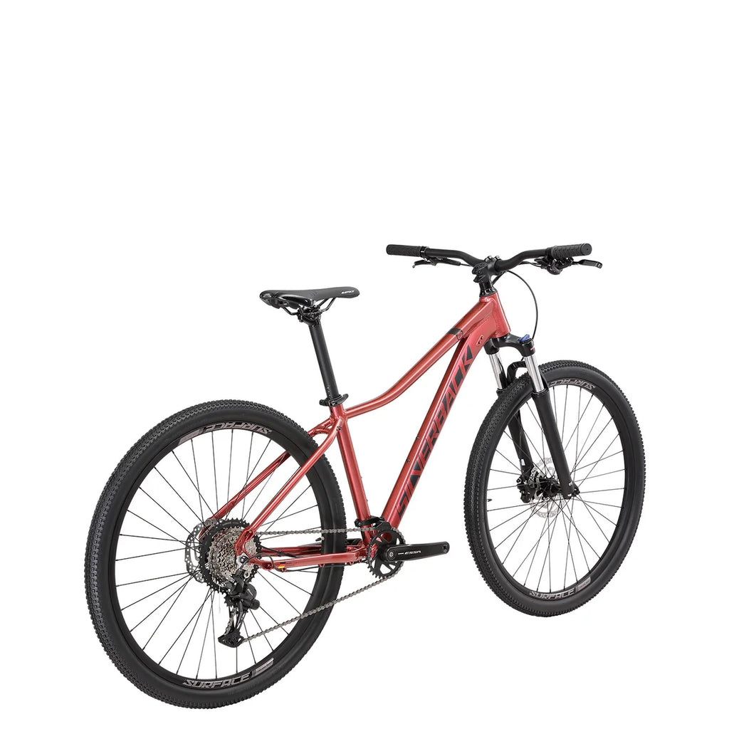 Silverback SE Series 8 27.5 Mountain Bike - Passion Berry 2025 rear angled