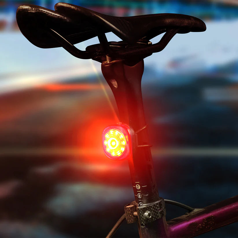 iGPSPORT TL30 Smart Rear Bike Light mounted on