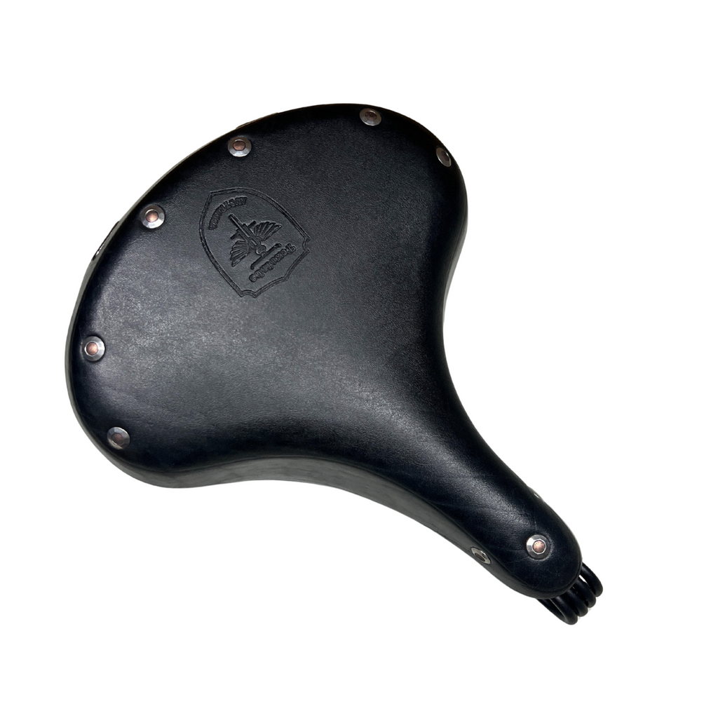 Texolabs Vintage Leather Cruiser Spring Saddle - Black