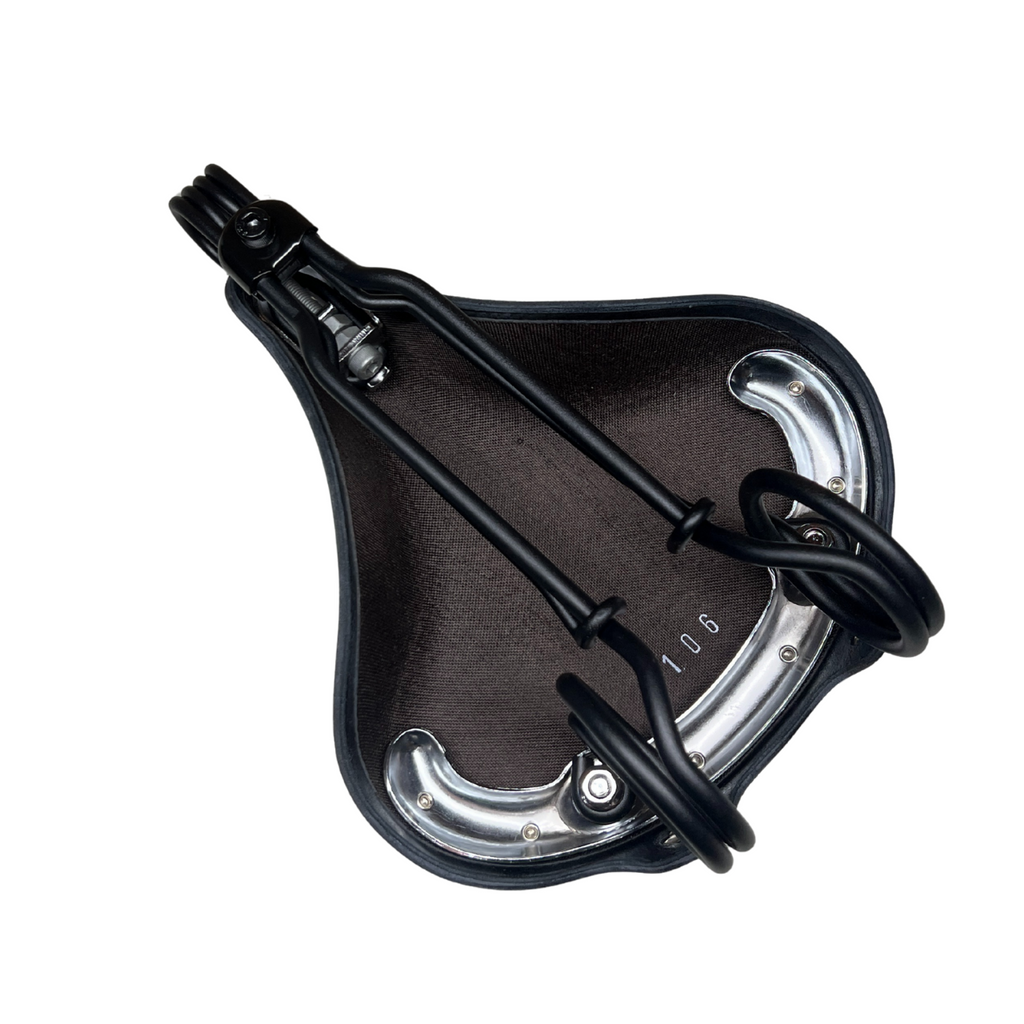 Texolabs Vintage Leather Cruiser Spring Saddle - Black