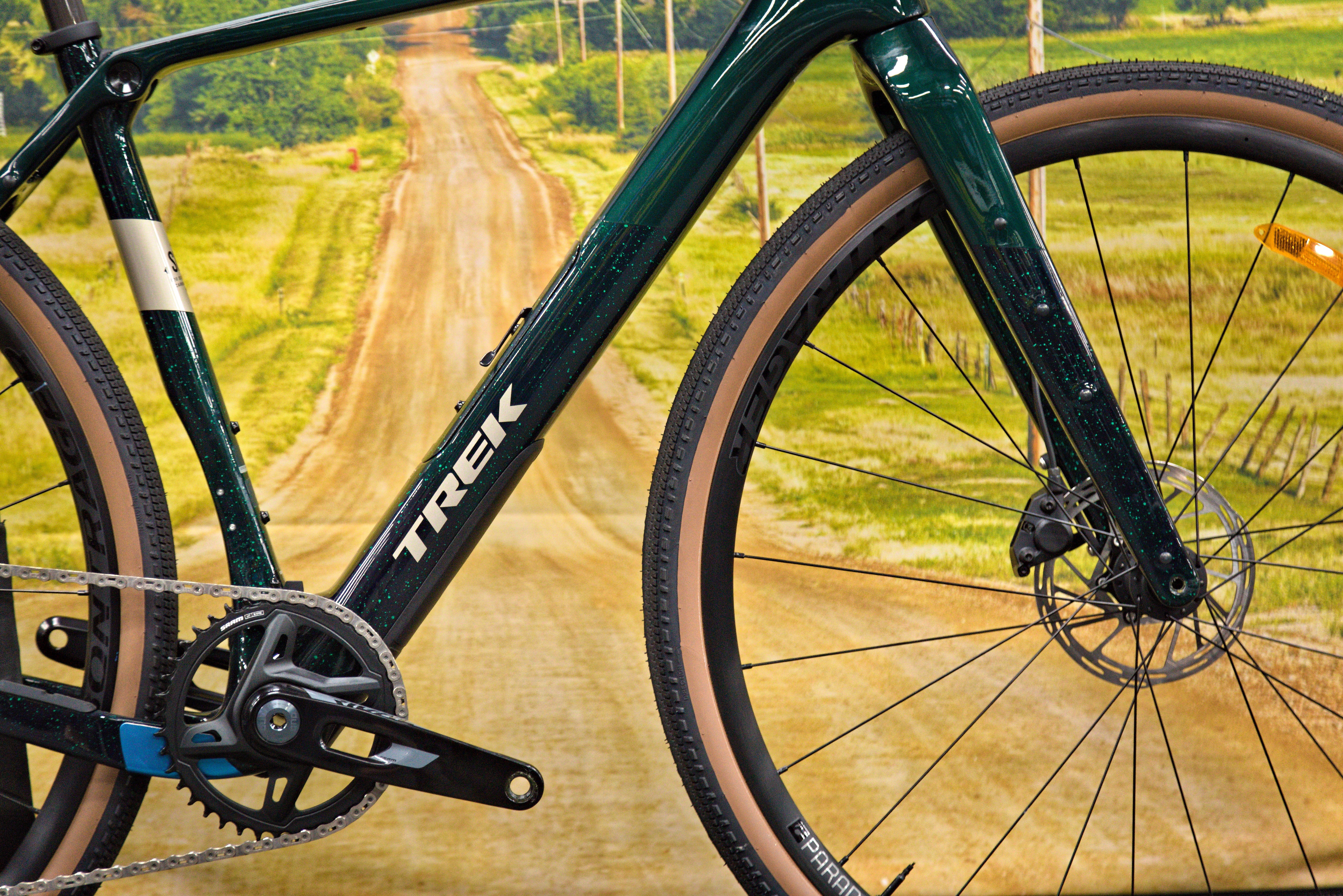 dark green gravel bike Trek Checkpoint SL 6 AXS Gen 3 Gravel Bike