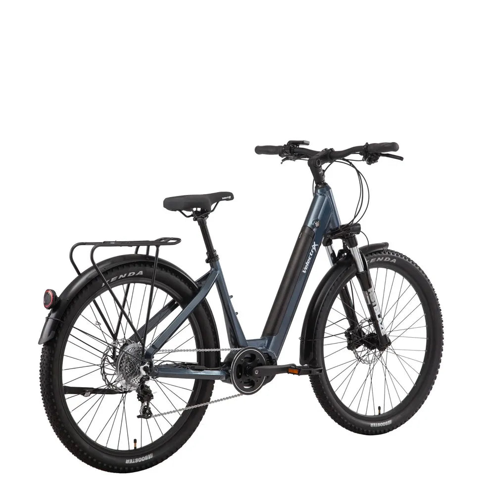 Velectrix Adventure Pulse Step Through Electric Bike - Grey oblique rear
