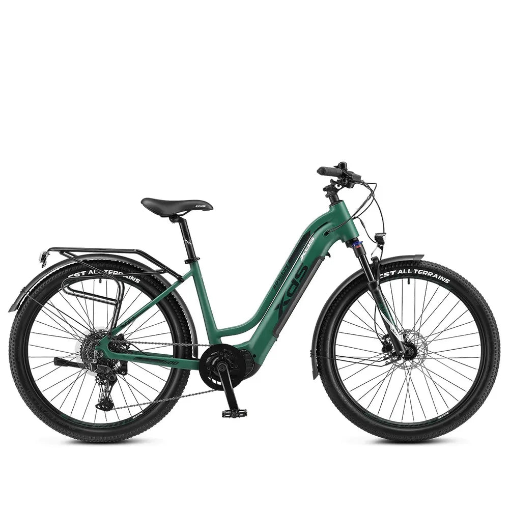 XDS Advance 600 Step Through Electric Mountain Bike - Forest Green