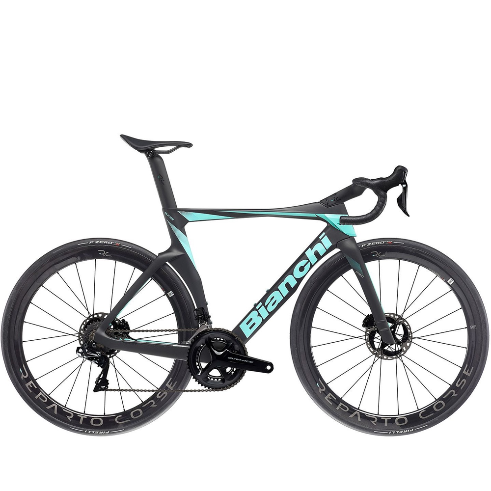 Bianchi Oltre Pro Road Bike Dura-Ace Di2 Compact - Graphite/CK16 - Bikes.com.au