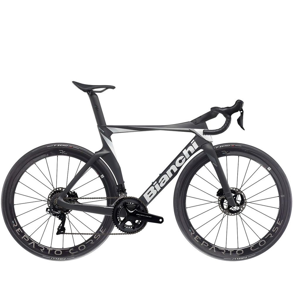 Bianchi Oltre Pro Road Bike Dura-Ace Di2 Compact - Graphite/Matt White - Bikes.com.au