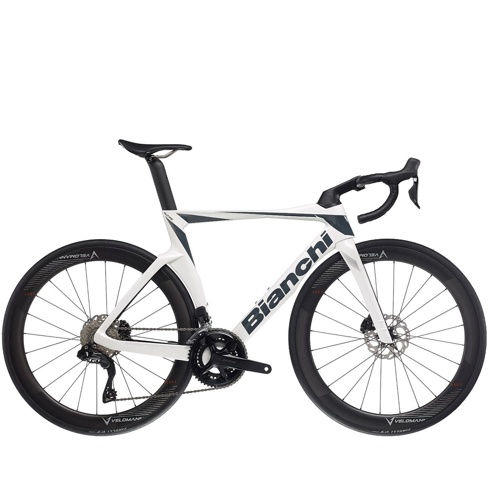 Bianchi Oltre Comp Road Bike 105 Di2 - White/Graphite - Bikes.com.au