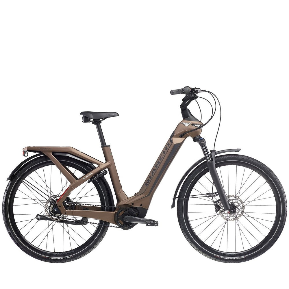 Bianchi E-Omnia C Type Electric Bike Nexus 5Sp - Metal Brown - Bikes.com.au