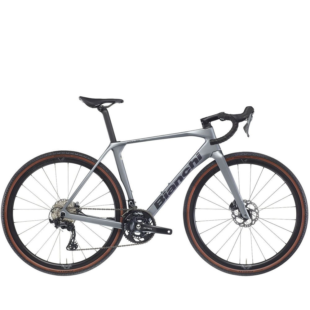 Bianchi Impulso Pro Gravel Bike GRX 820 - Grey/Matt Black - Bikes.com.au