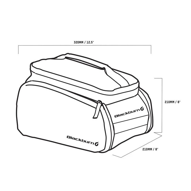 Blackburn Local Bike Trunk Bag Dimensions