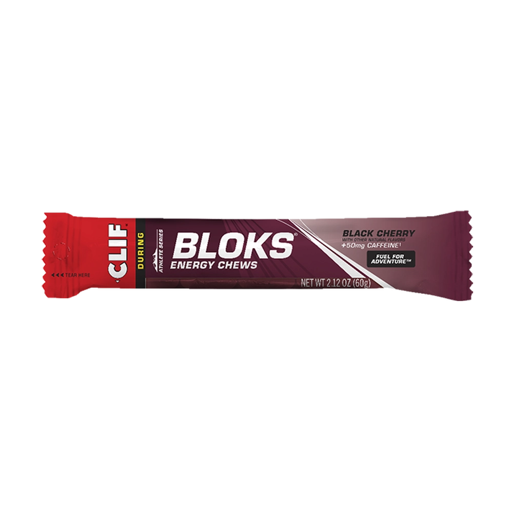 CLIF BLOKS Energy Chews - Black Cherry + 50mg Caffeine