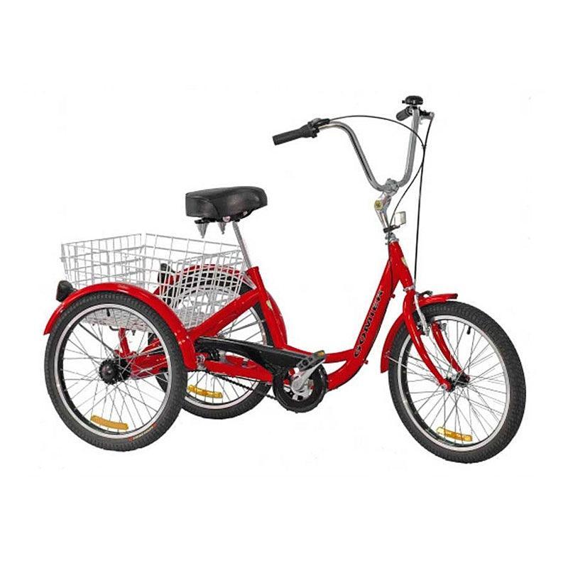 Gomier 2500 Series 20" - Coaster (Footbrake) Adult Tricycle - Red - bikes.com.au
