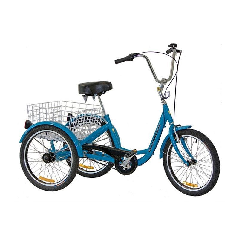 Gomier 2500 Series 20 Inch Coaster (Footbrake) Adult Tricycle - Blue - bikes.com.au