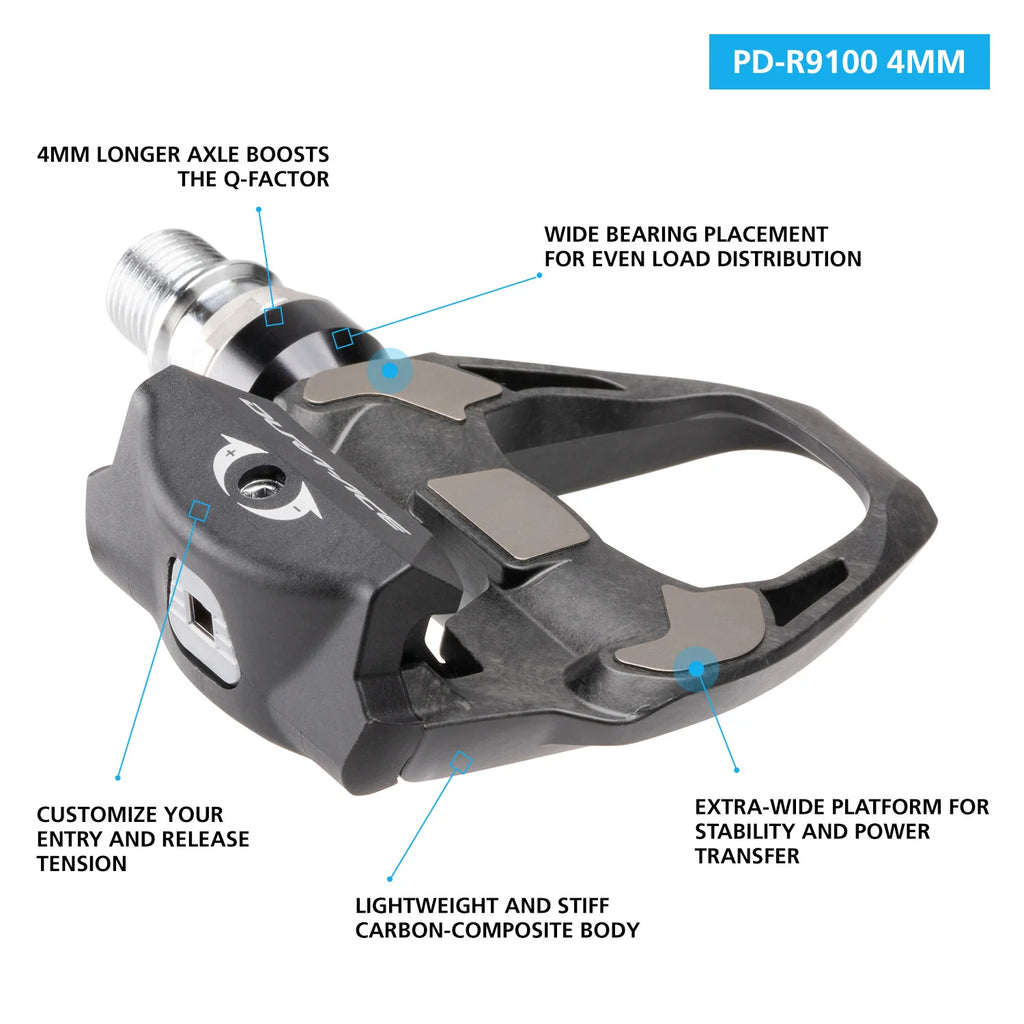 Shimano PD-9100 Dura-Ace Carbon Road Pedals Information