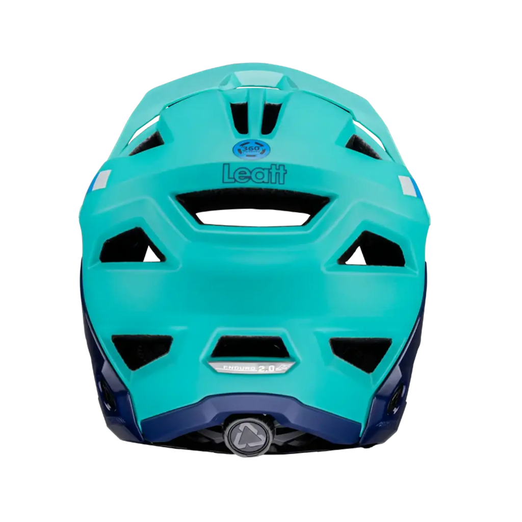 Leatt Enduro 2.0 Jr MTB Kids Full Face Helmet Aqua rear