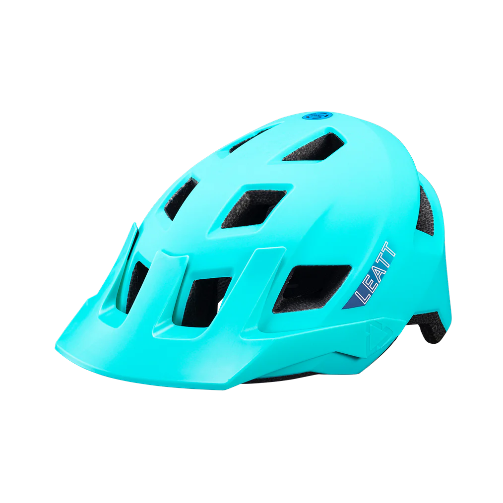 Leatt MTB AllMtbn 1.0 Kids Helmet Aqua Left side