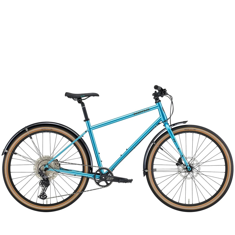 Kona Dr Dew Flat Bar Road Bike - Gloss Metallic Blue - Bikes.com.au