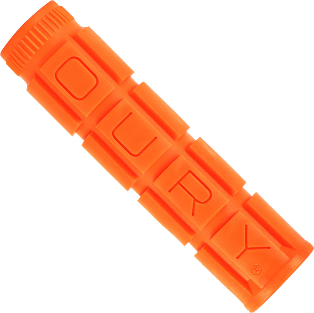 Oury V2 Single Compound MTB Bike Grips - Blaze Orange - Bikes.com.au