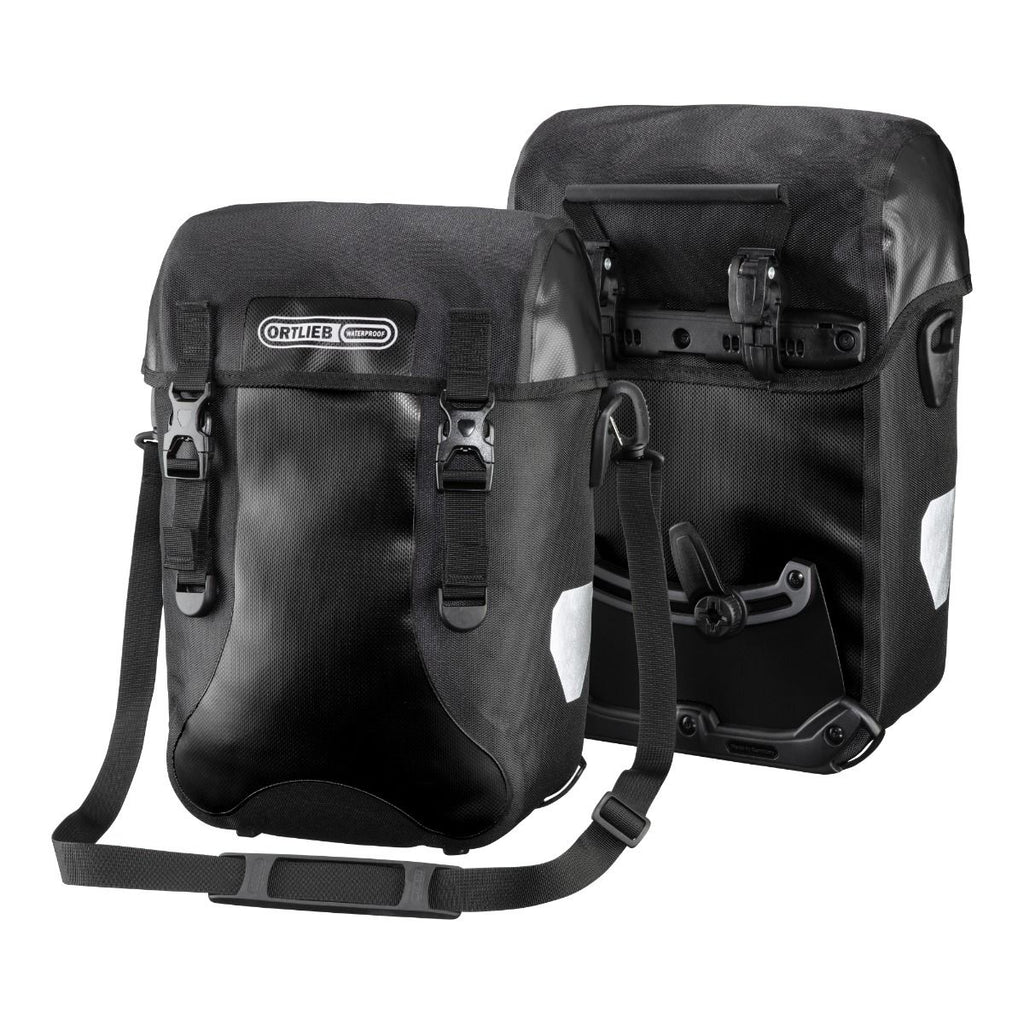 ORTLIEB Sport-Packer Waterproof Bike Pannier Bags (Pair) - Black - Bikes.com.au