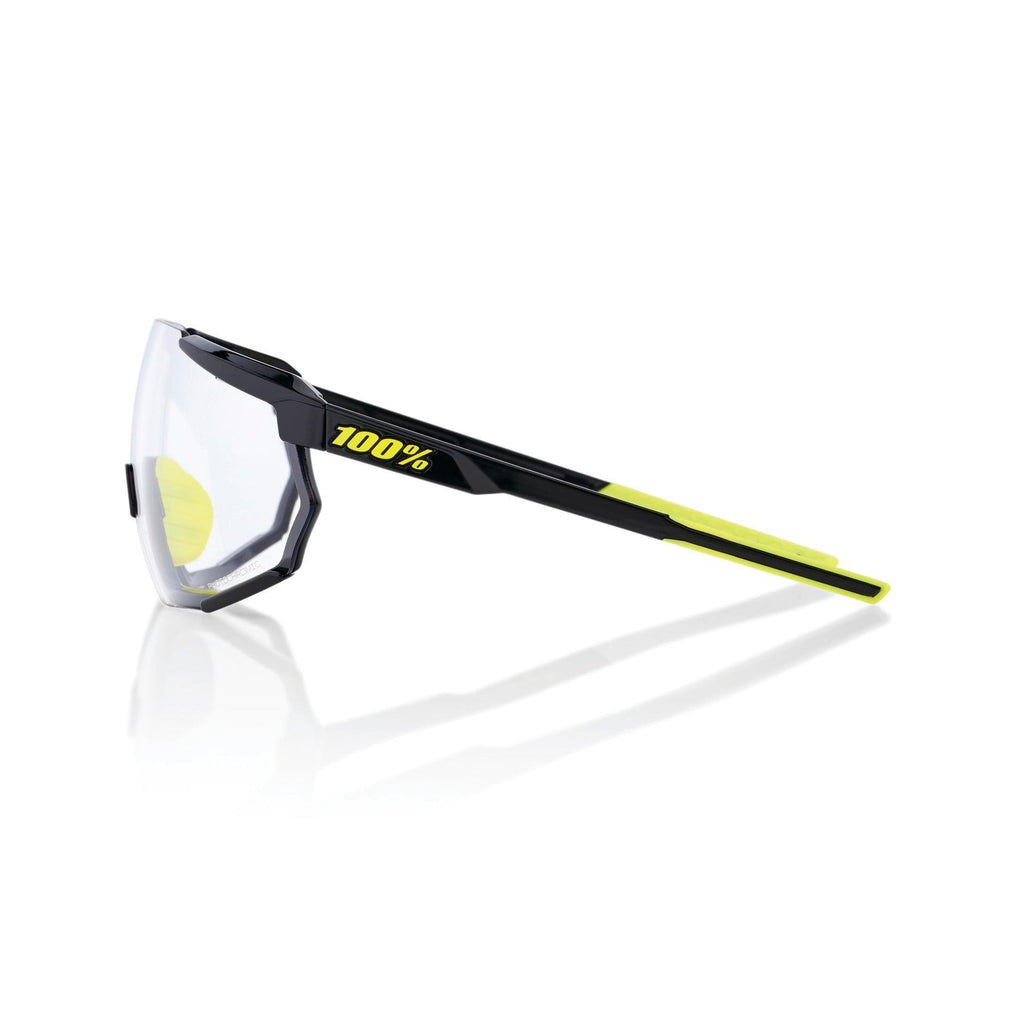 100% Racetrap 3.0 Sunglasses - Gloss Black - Photochromic Lens - bikes.com.au