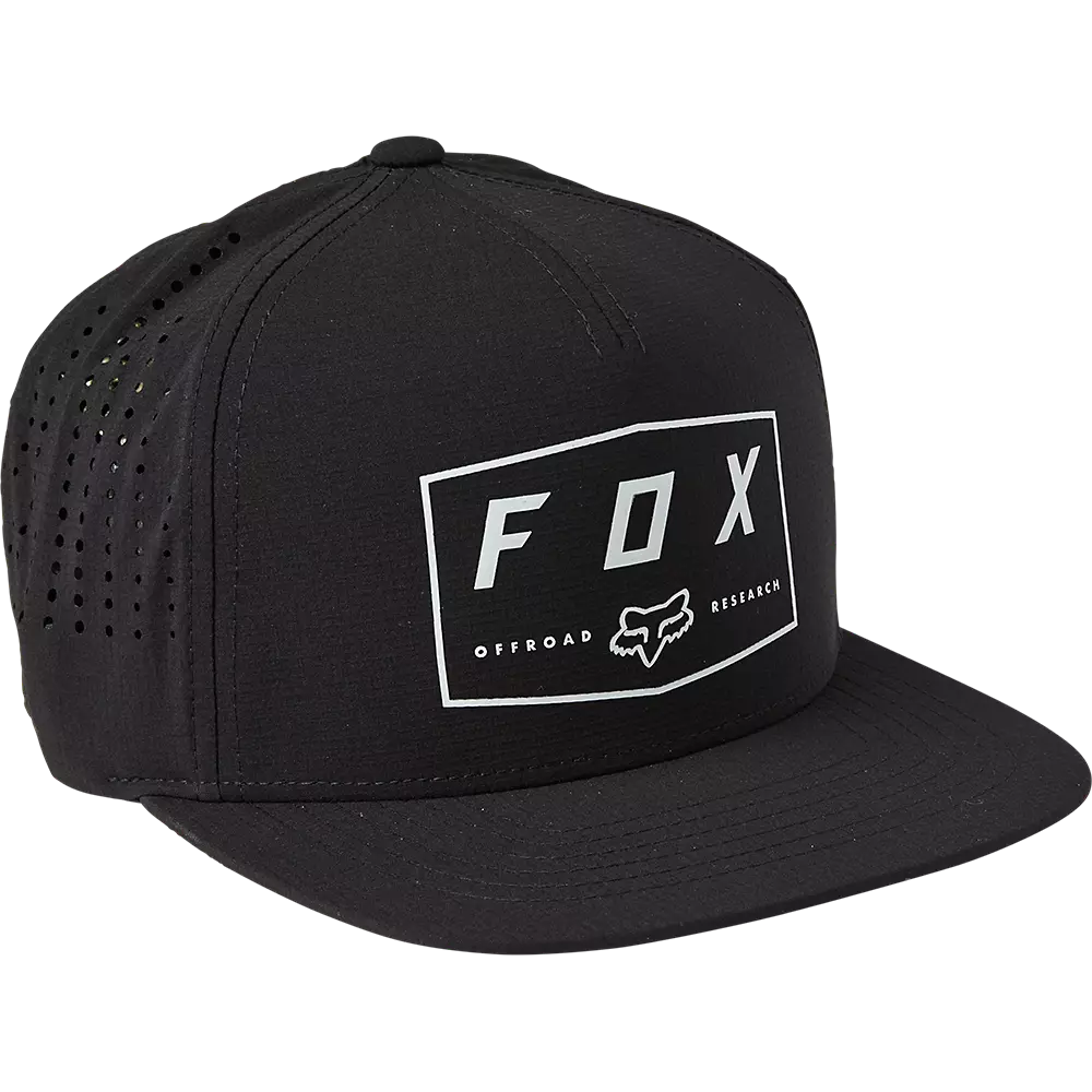 FOX Badge Snapback Hat - Black - bikes.com.au