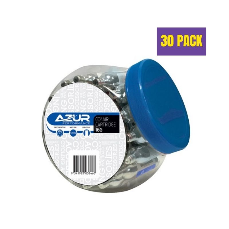 Azur CO2 Cartridge - 30 Pack - Bikes.com.au