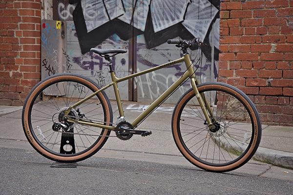 Kona Dew Commuter Bike - Olive - bikes.com.au