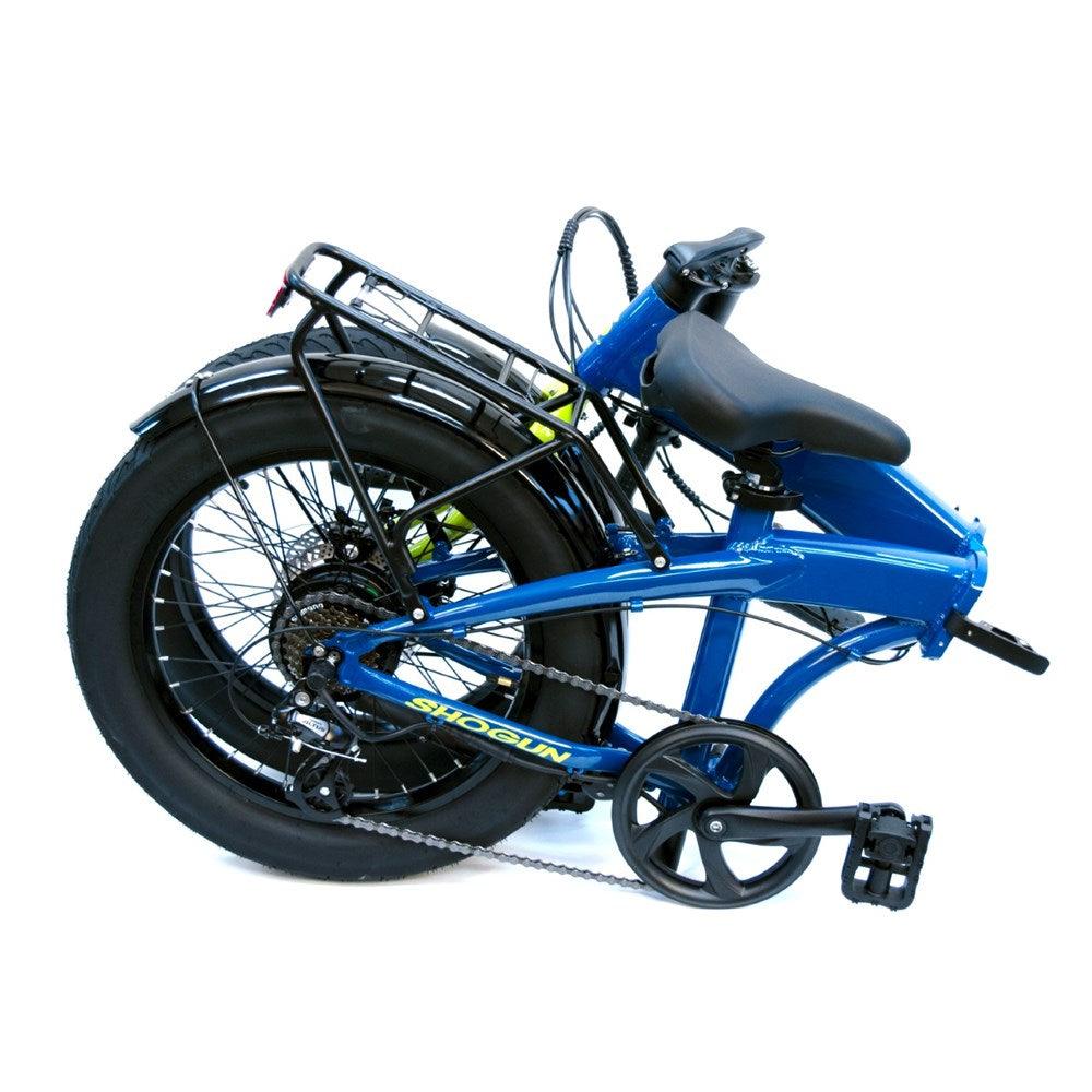 Shogun Compact 20" Electric Bike - Blue / Yellow - bikes.com.au