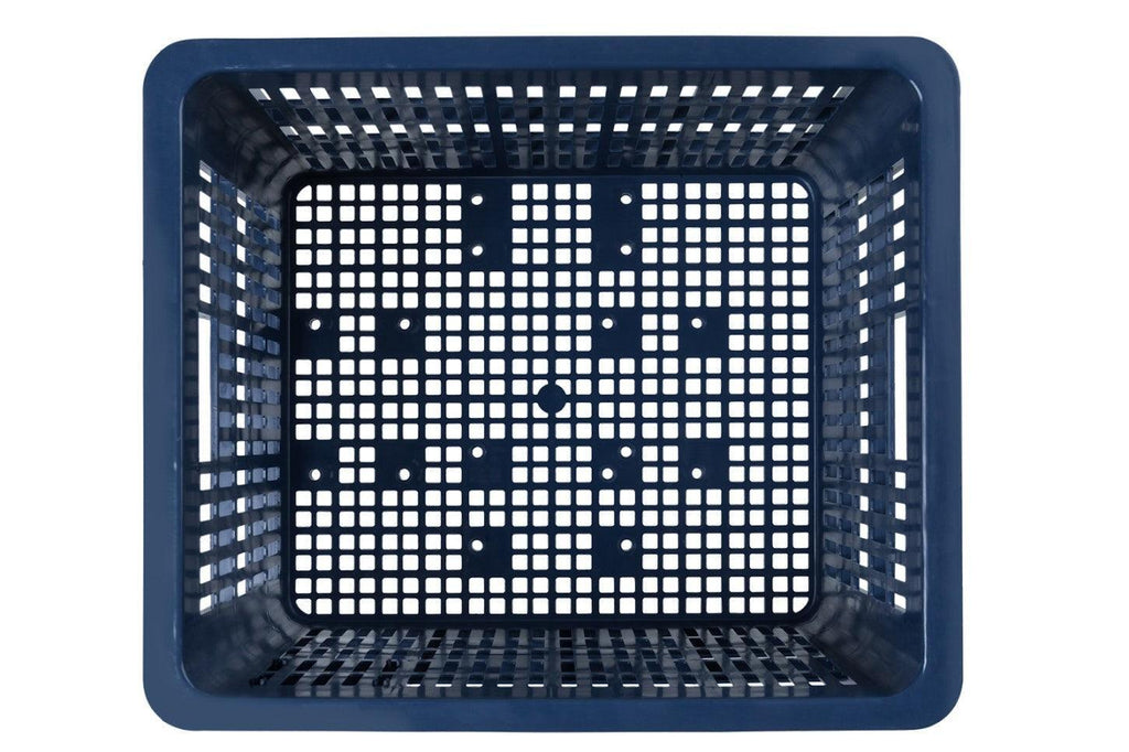 Basil Bicycle Crate Medium 33L - Blue Stone - bikes.com.au