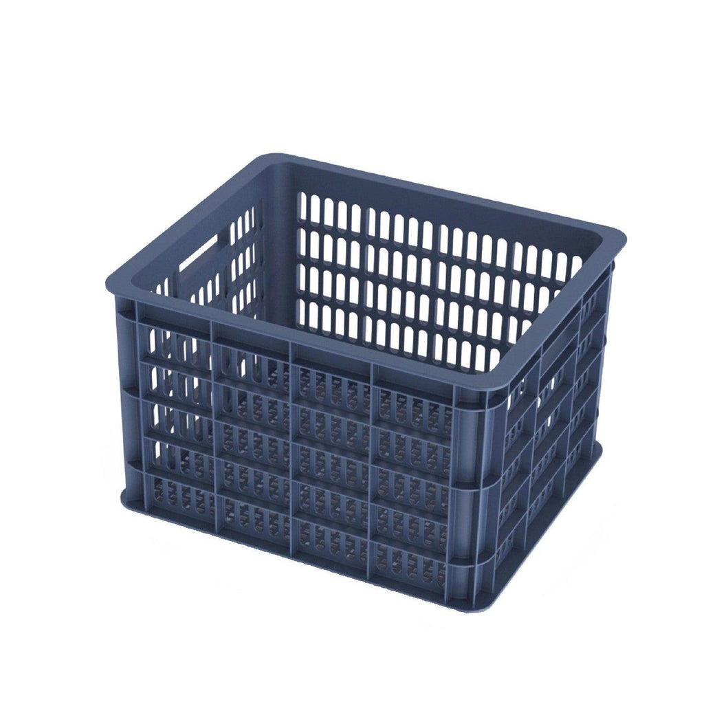 Basil Bicycle Crate Medium 33L - Blue Stone - bikes.com.au