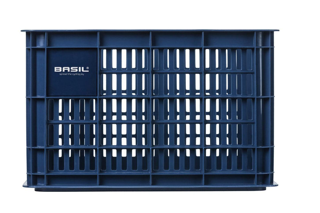 Basil Bicycle Crate Medium 33L - Blue Stone - bikes.com.au