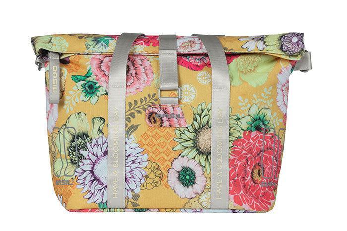 Basil Bloom Field 15-20L Bicycle Shopper Bag - Yellow - bikes.com.au