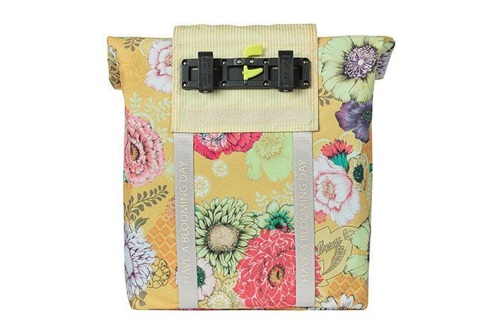 Basil Bloom Field 15-20L Bicycle Shopper Bag - Yellow - bikes.com.au