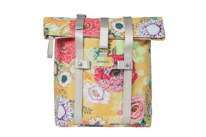 Basil Bloom Field 15-20L Bicycle Shopper Bag - Yellow - bikes.com.au