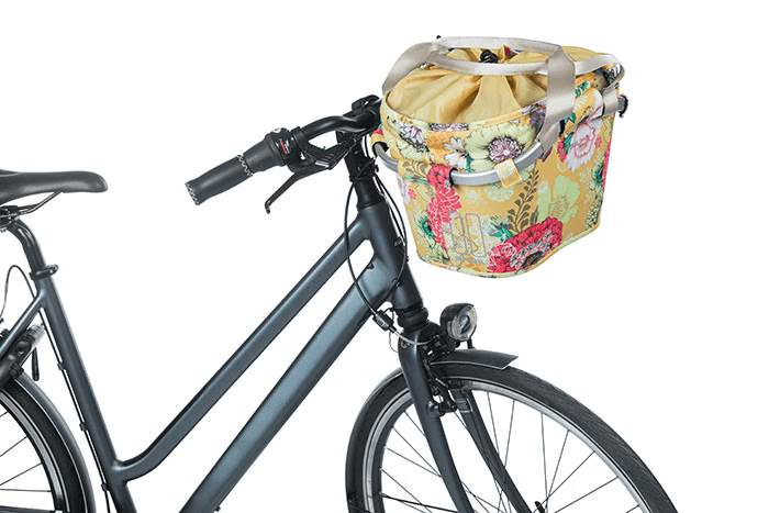 Basil Bloom Field 15L Carry All KF Front Basket - Yellow - bikes.com.au