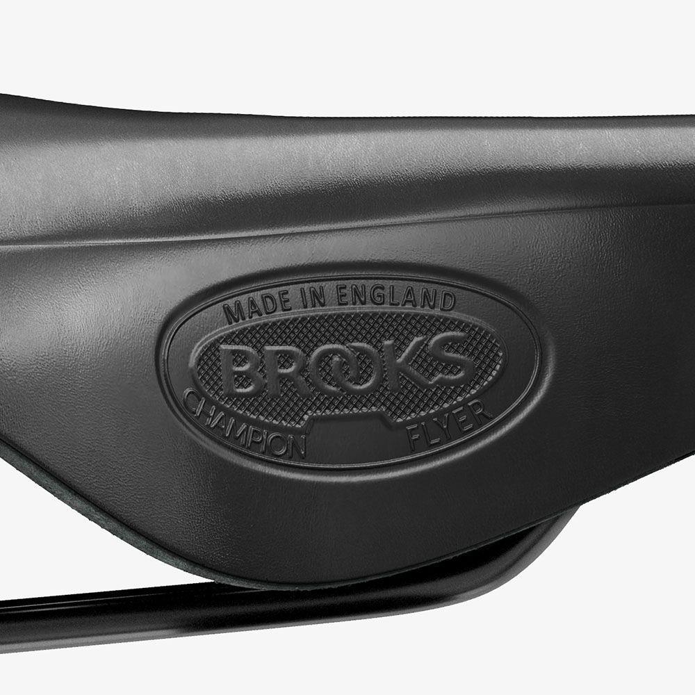 Brooks Flyer Leather Saddle - Black - bikes.com.au