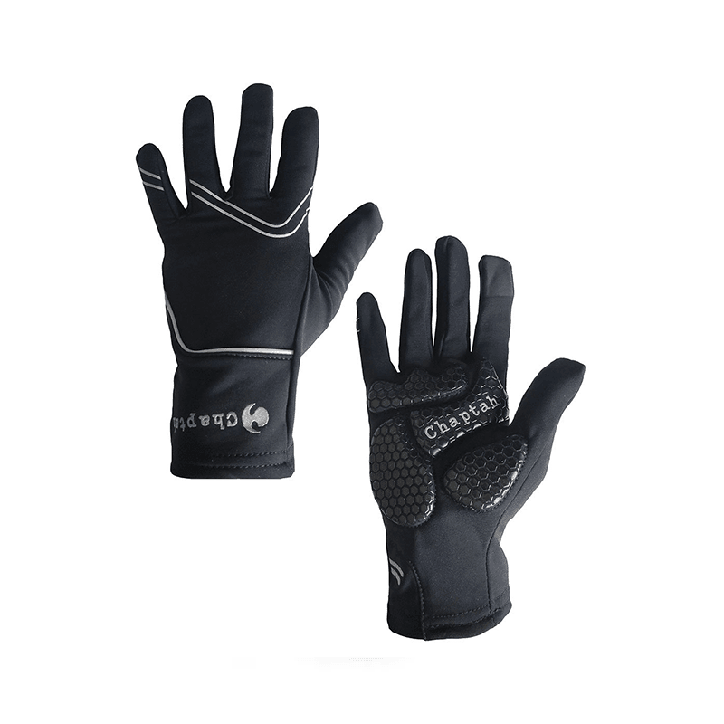 Chaptah Chilly Gel Winter Glove - Black - bikes.com.au
